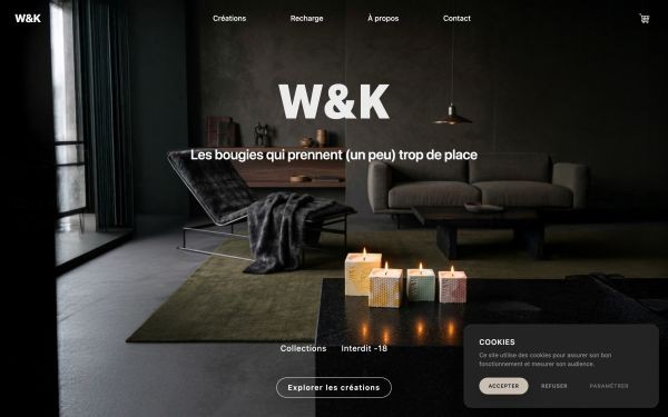 W&K â Boutique de bougies artisanales - rÃ©fÃ©rence web Pixinside